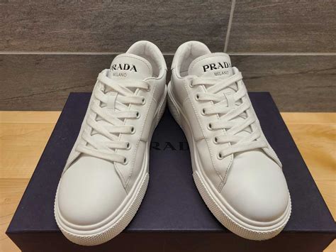 prada calzature donna vitello soft bianco|PRADA White Leather Calzature Donna Vitello Soft Bianco.